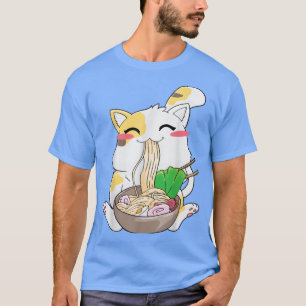 Ramen Cat Neko Anime Kawaii Japanese Merch Gifts W T-Shirt