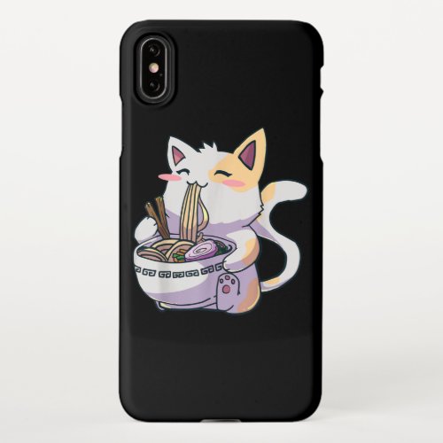 Ramen Cat Neko Kawaii Anime Japanese iPhone XS Max Case