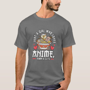 Ramen Cat Neko Kawaii Anime Japanese Noodles Gift T-Shirt