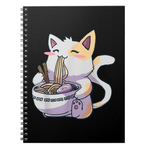 Ramen Cat Neko Kawaii Anime Japanese Notebook