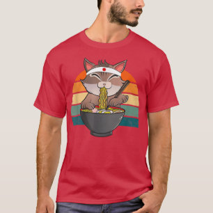 Ramen Cat Neko Noodle Anime Kawaii Japanese Funny  T-Shirt