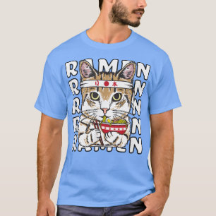 Ramen Cat Ninja  Anime Kawaii Japanese  T-Shirt
