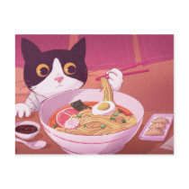 Ramen Cat Postcard
