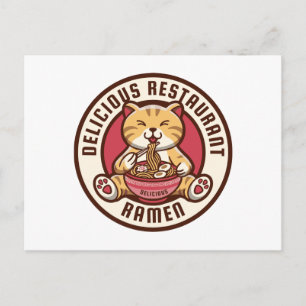 Ramen Cat Postcard