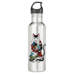 ramen cat stainless steel water bottle