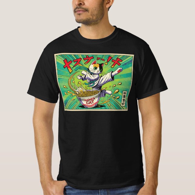 Ramen Cat T-shirt (Front)