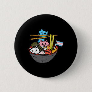 Ramen Cat Transgender Lgbt Trans Pride Janpanese N Button