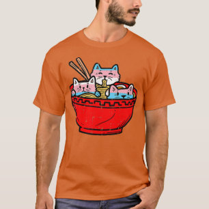 Ramen Cats Transgender Trans Pride Flag Japanese T-Shirt