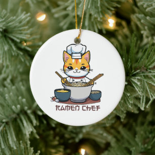 Ramen Chef Ceramic Ornament