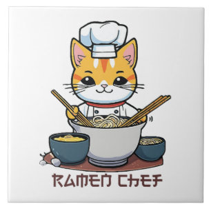 Ramen Chef Ceramic Tile