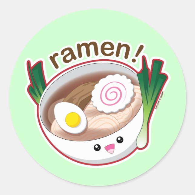 Ramen! Classic Round Sticker (Front)