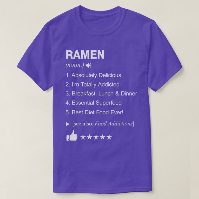 Ramen Definition Meaning Funny  T-Shirt (Design Front)
