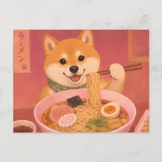 Ramen dog postcard