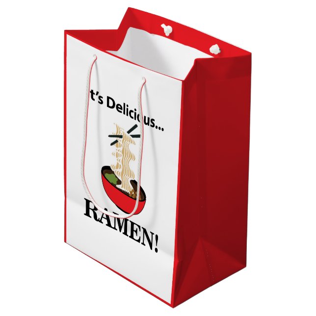 Ramen It&#x27;s Delicious  Medium Gift Bag (Front Angled)