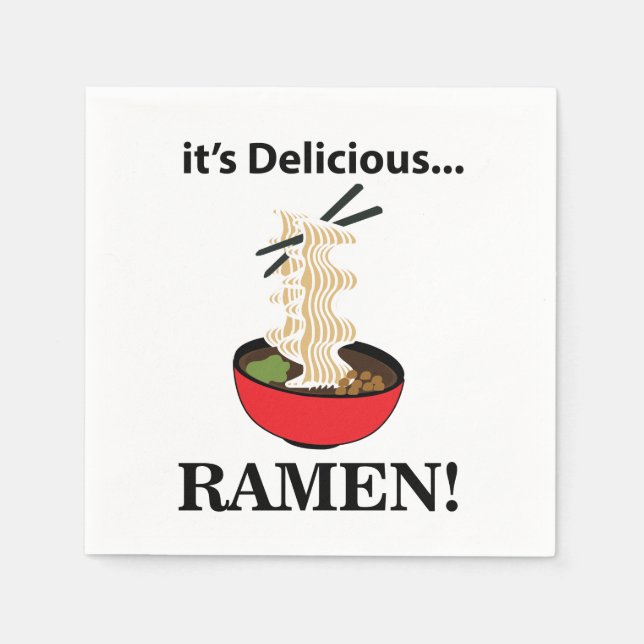 Ramen It's Delicious Ramen Party Napkins (Front)