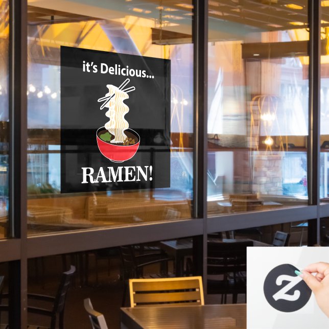 Ramen It's Delicious Ramen Restaurant Window Cling (Restaurant Window)