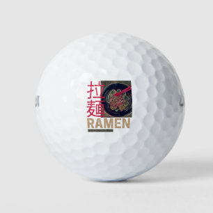 Ramen Japanese Noodle Anime Vintage Golf Balls