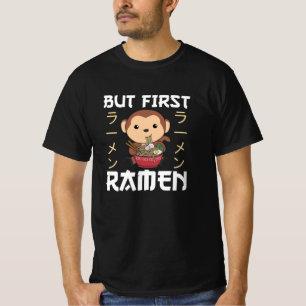 Ramen Japanese Noodles Sweet Monkey Eats Ramen T-Shirt