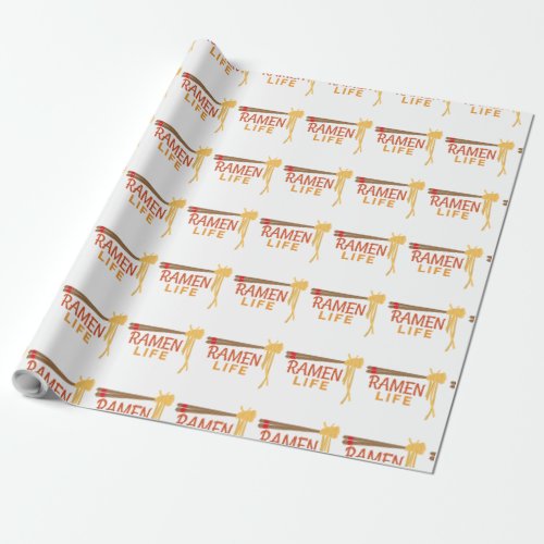 Ramen Life Japanese Food Funny Student Gift Idea Wrapping Paper