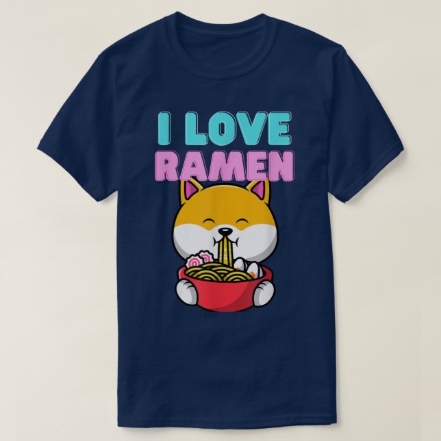Ramen love Floki doge love ramen everyone loves r T-Shirt (Design Front)
