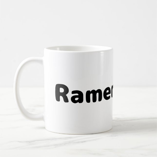 Ramen Lover - Black Writing Coffee Mug (Left)