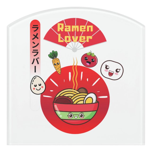 RAMEN LOVER KAWAII STYLE DOOR SIGN (Contour Front)
