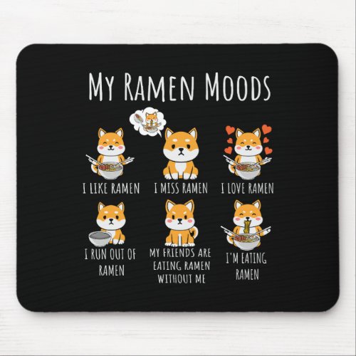 Ramen Lover Shiba Inu Dog Japanese Noodles Ramen Mouse Pad