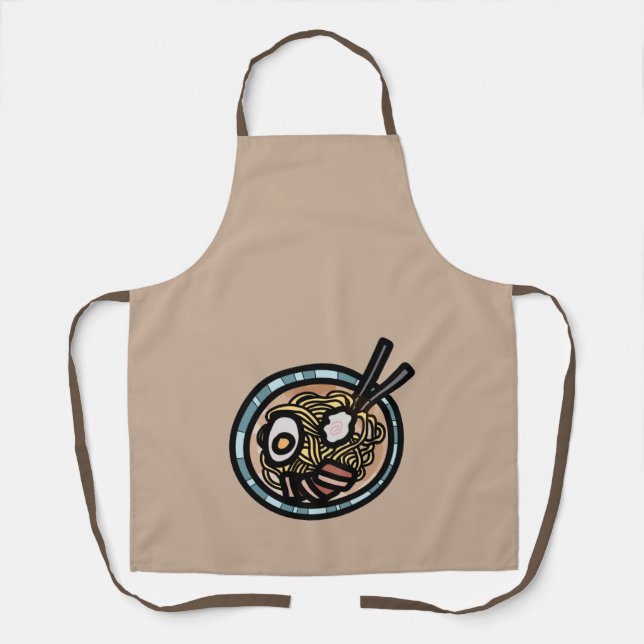 Ramen lovers cute Japanese Apron (Front)