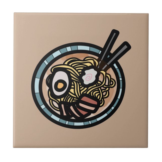 Ramen lovers cute Japanese Ceramic Tile (Front)