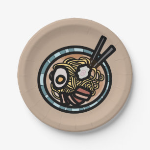 Ramen lovers cute Japanese Paper Plates