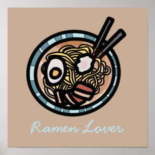 Ramen lovers cute Japanese Poster