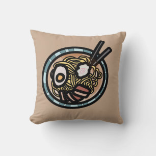 Ramen lovers cute Japanese Throw Pillow