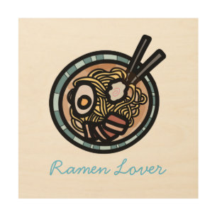 Ramen lovers cute Japanese Wood Wall Art