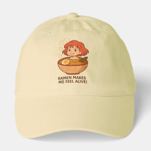 Ramen Makes Me Feel Alive Funny Noodle Lover Hat