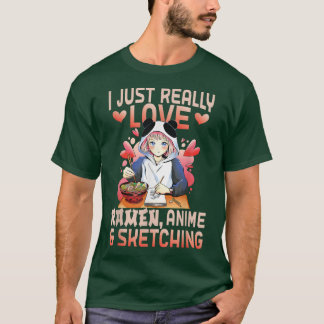 Ramen Merch Anime lovers Japanese animation Ske T-Shirt