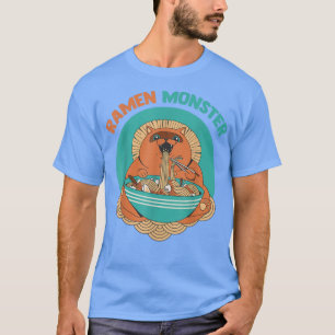 Ramen Monster Anime Animals Cat Japanese Aesthet T-Shirt