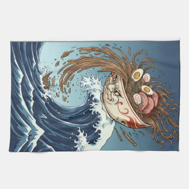 ramen navigator kitchen towel (Horizontal)