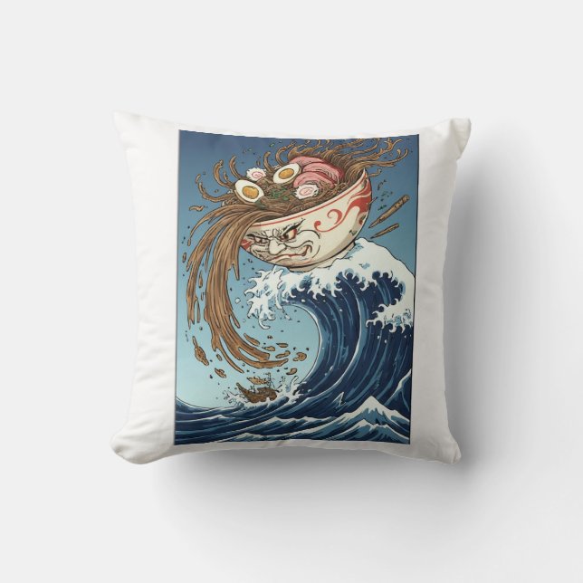 ramen navigator throw pillow (Front)
