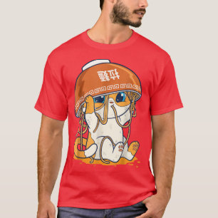 Ramen Neko Cat Eating Noodles Japanese Food Anime T-Shirt