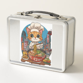 Ramen Neko � Funny Cat Chef Anime Food Metal Lunch Box