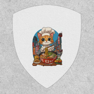 Ramen Neko � Funny Cat Chef Anime Food Patch