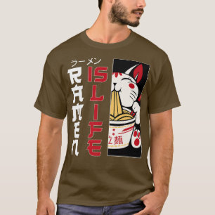 Ramen Noodle Bowl Love Japanese Kawaii Cat Ramen I T-Shirt
