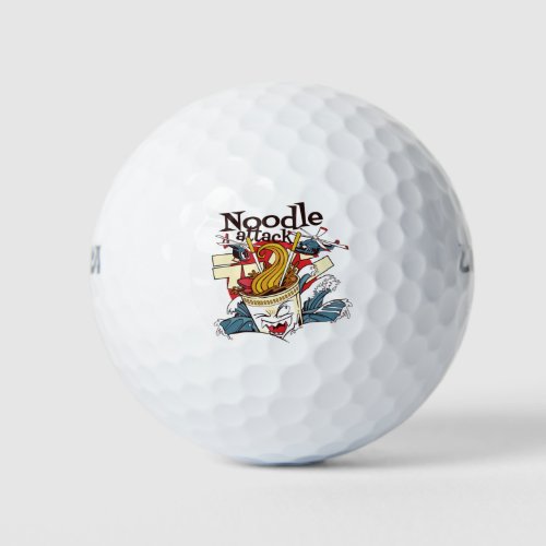 Ramen Noodle Cup Design Golf Balls