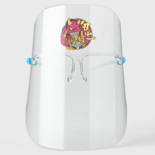 Ramen Noodle Lover Scary Japanese Demon Face Shield