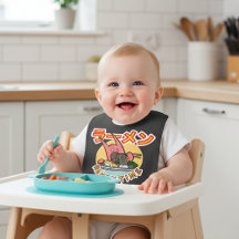 Ramen Noodle Monster Ramen Time! Baby Bib