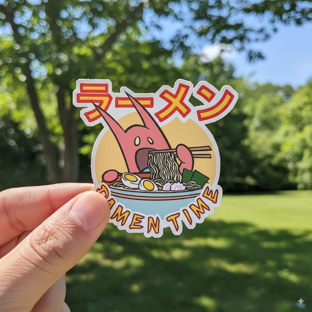 Ramen Noodle Monster Ramen Time! Vinyl Sticker (Creator Uploaded)