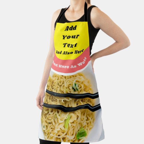 Ramen Noodle Packet Custom Message Funny Apron
