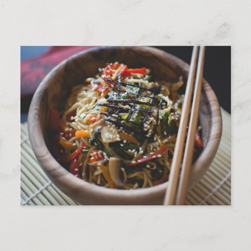 Ramen Noodles Asian Food Postcard