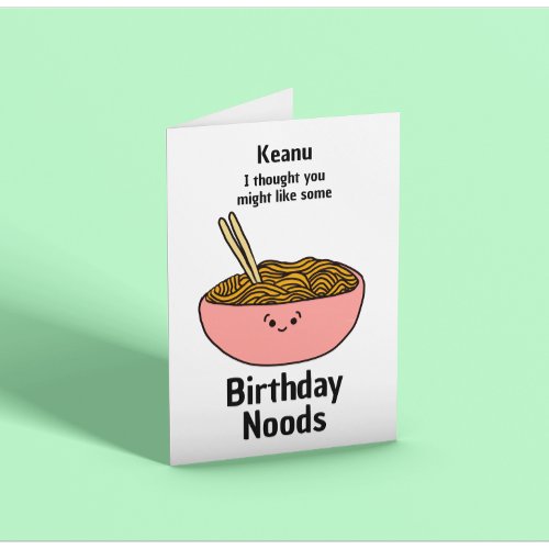 Ramen Noodles Birthday Card