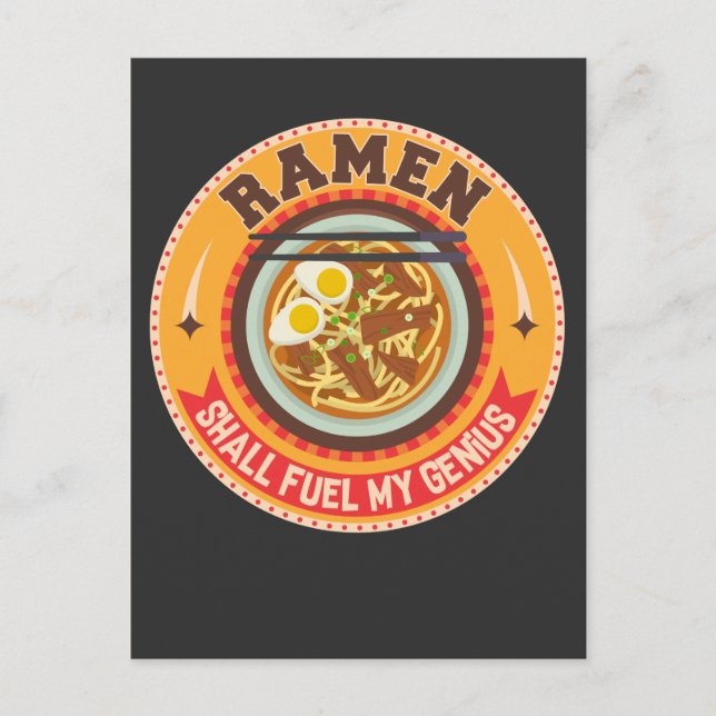 Ramen Noodles Bowl Japanese Food Asian Foodie Postcard (Front)